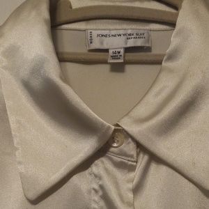 Jones New York White Satin Blouse